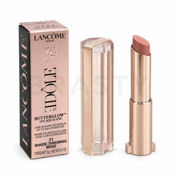 Lancôme Lip Idôle ButterGlow Lip Balm balsamo nutriente per labbra 21 Shade Throwing Beige 3 g