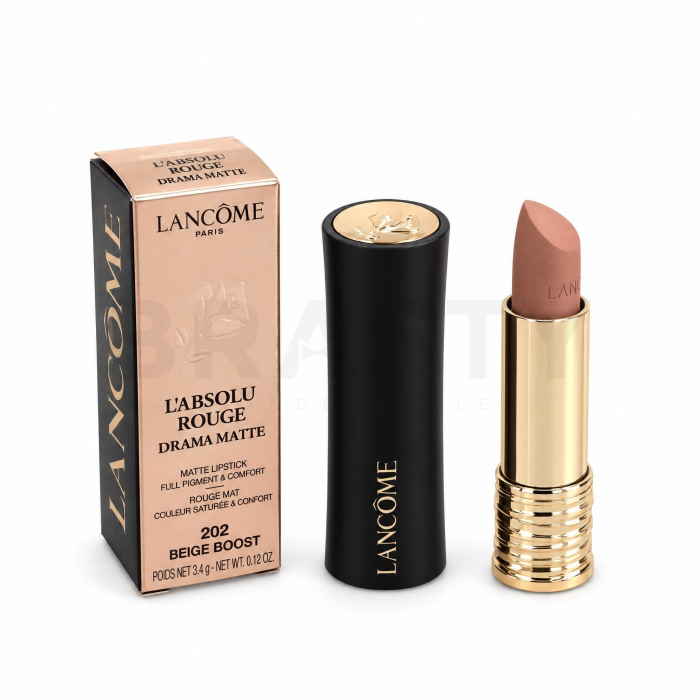 Lancôme L'Absolu Rouge Cream ruj cu persistenta indelungata 202 Beige Boost