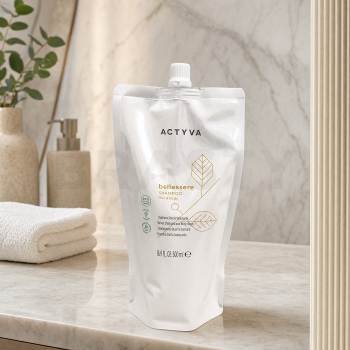 Kemon Actyva Bellessere Velvet Shampoo and Body Wash tápláló sampon hajra és testre Refill 500 ml