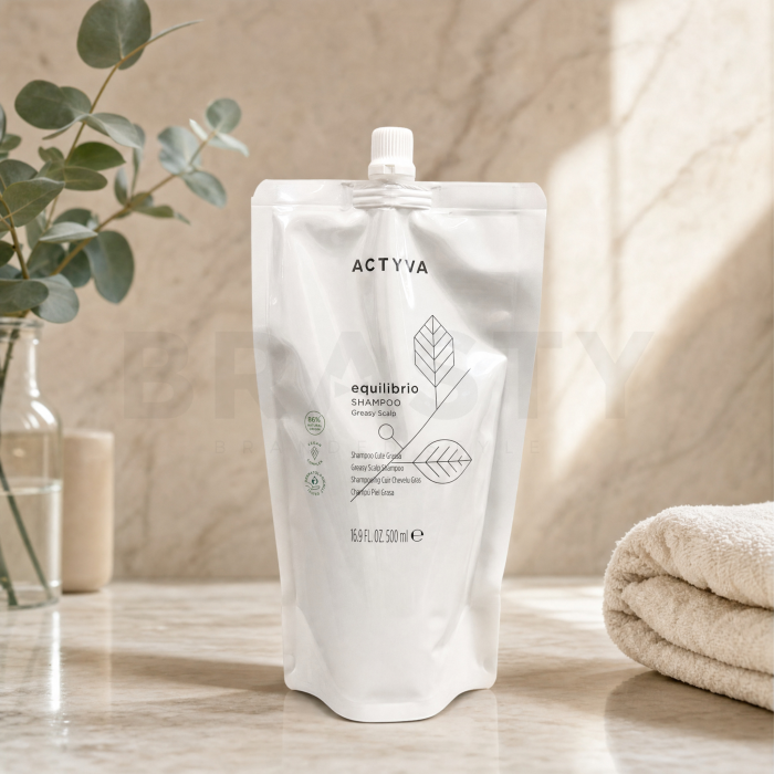 Kemon Actyva Equilibrio Greasy Scalp Shampoo Reinigungsshampoo für schnell fettendes Haar Refill 500 ml