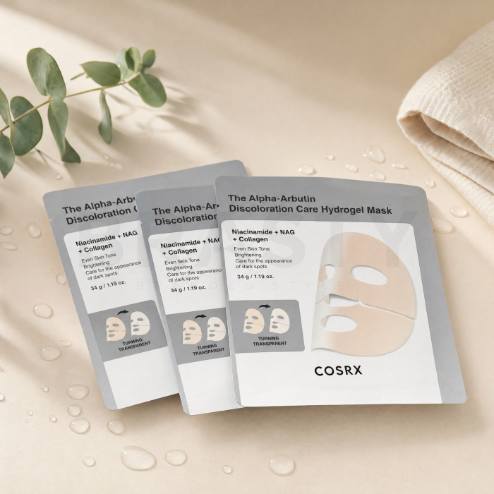 COSRX hidrogel maska The Alpha-Arbutin Discoloration Care Hydrogel Mask 3 x 34 g