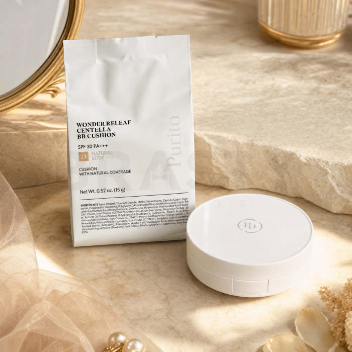 Purito Wonder Releaf Centella BB Cushion SPF 30 PA+++ Krema BB v gobici 23 Natural Beige 15 g