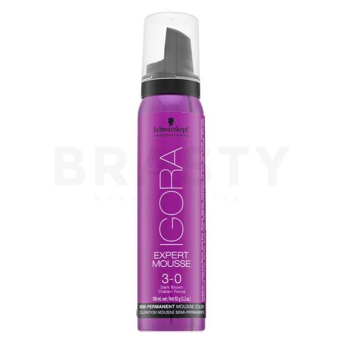 Schwarzkopf Professional Igora Expert Mousse Semi-Permanent Mousse Color semi-permanentní barvící pěna na vlasy 3-0 100 ml