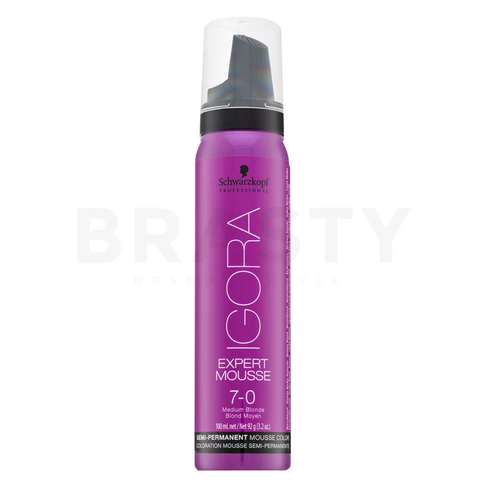 Schwarzkopf Professional Igora Expert Mousse Semi-Permanent Mousse Color semi-permanentní barvící pěna na vlasy 7-0 100 ml