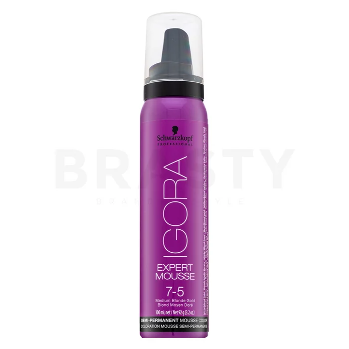 Schwarzkopf Professional Igora Expert Mousse Semi-Permanent Mousse Color semi-permanentní barvící pěna na vlasy 7-5 100 ml