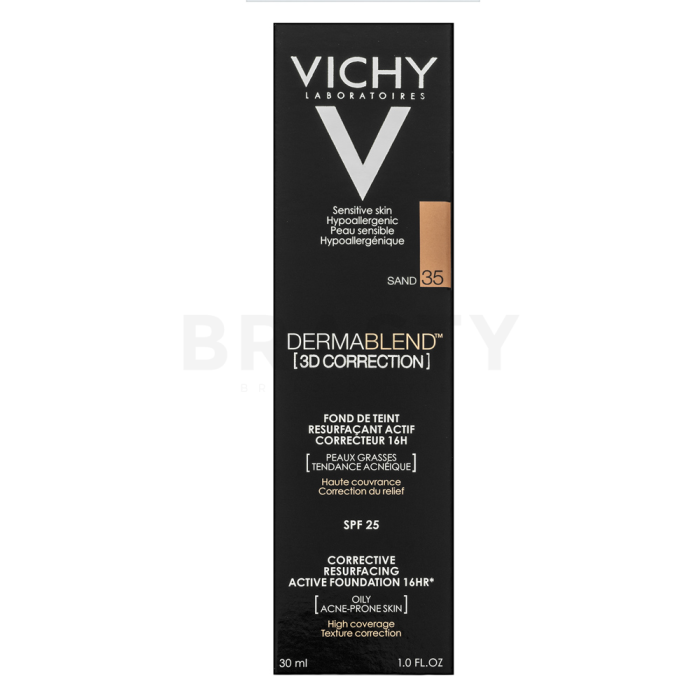 Vichy Dermablend 3D Correction maquillaje de larga duración contra las imperfecciones de la piel 35 Sand 30 ml