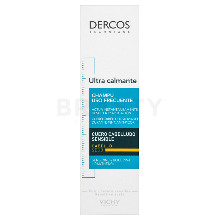 Vichy Dercos Ultra Soothing Sulfate-Free Shampoo Dry Hair sulfaatvrije shampoo voor de gevoelige hoofdhuid 200 ml