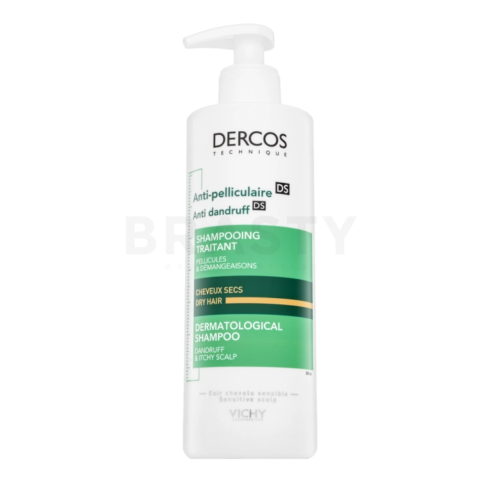 Vichy Dercos Anti-Dandruff Dry Hair Dermatological Shampoo Champú fortificante Anticaspa para cabellos secos y teñidos 390 ml