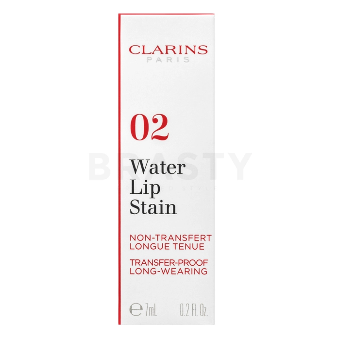 Clarins Eau á Lévres Water Lip Stain блясък за устни за матов ефект 02 Orange Water 7 ml