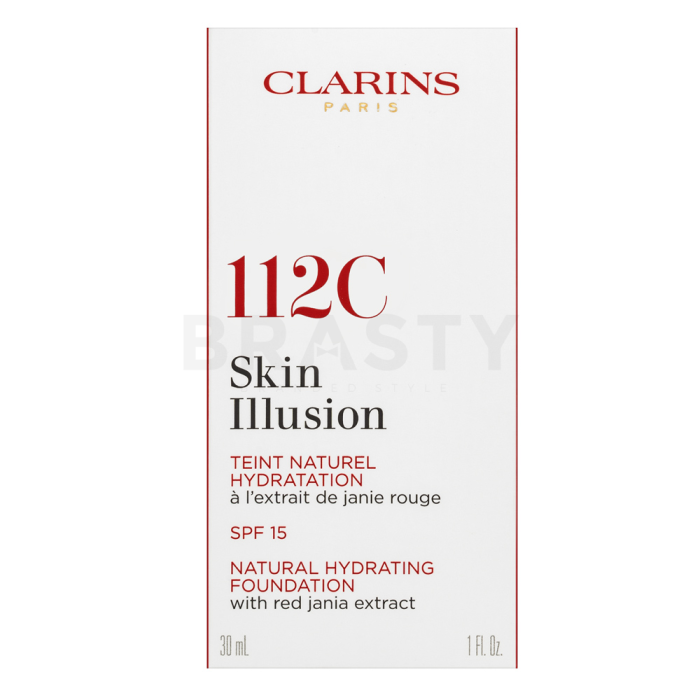 Clarins Skin Illusion Natural Hydrating Foundation fondotinta liquido con effetto idratante 112 Amber 30 ml