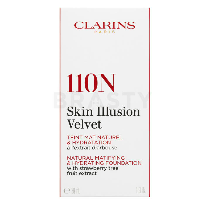 Clarins Skin Illusion Velvet Natural Matifying & Hydrating Foundation tekoča ličila z matirnim učinkom 110N Honey 30 ml