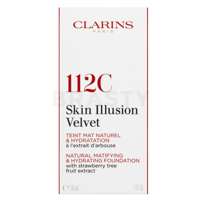 Clarins Skin Illusion Velvet Natural Matifying & Hydrating Foundation vloeibare make-up met matterend effect 112C Amber 30 ml