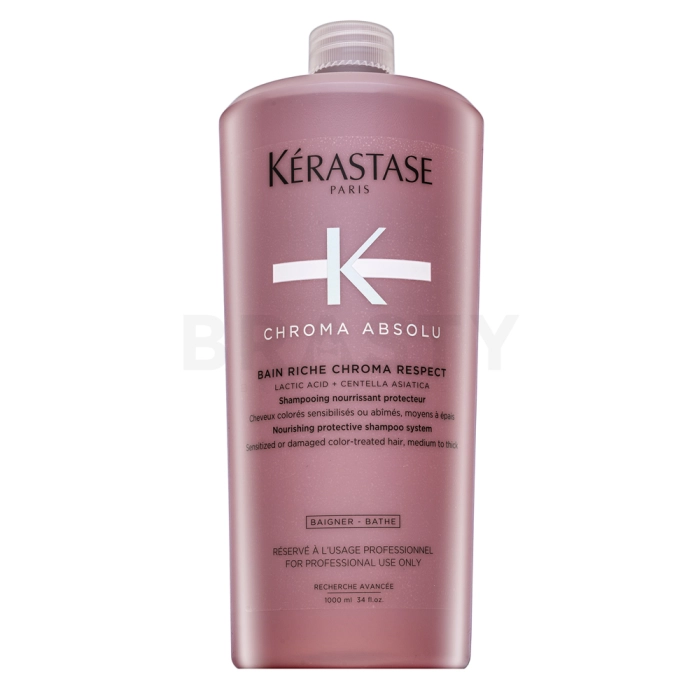 Kérastase Chroma Absolu Bain Riche Chroma Respect Champú fortificante Para cabellos gruesos y colorados 1000 ml