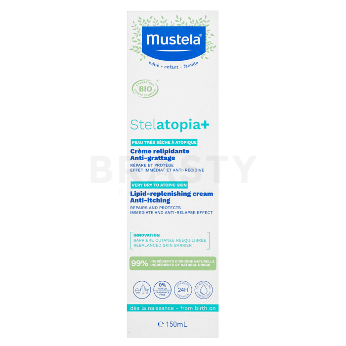 Mustela Stelatopia+ Tápláló nyugtató krém Lipid-Replenishing Cream Anti-Itching 150 ml
