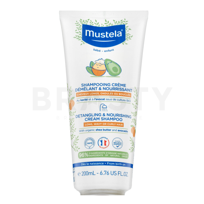 Mustela Bébé Detangling & Nourishing Cream Shampoo shampoo nutriente per bambini 200 ml