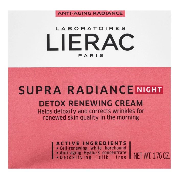 Lierac Supra Radiance crema de noapte Night Detox Renewing Cream 50 ml