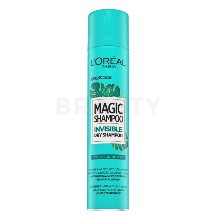 L´Oréal Paris Magic Shampoo Invisible Dry Shampoo Vegetal Boost suchý šampon pro rychle se mastící vlasy 200 ml