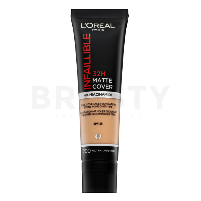 L´Oréal Paris Infaillible 32H Matte Cover dlhotrvajúci make-up pre matný efekt 200 30 ml