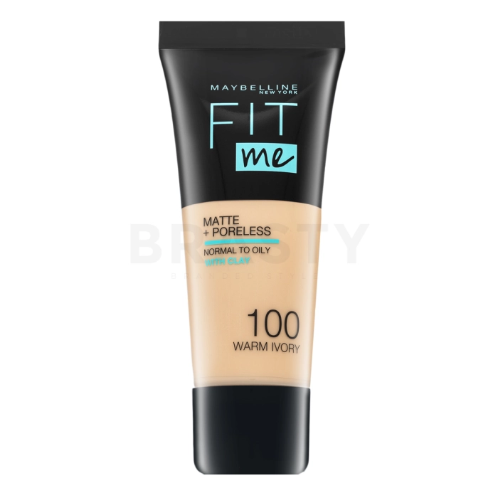Maybelline Fit Me! Foundation Matte + Poreless tekući make-up s matirajućim učinkom 100 Warm Ivory 30 ml