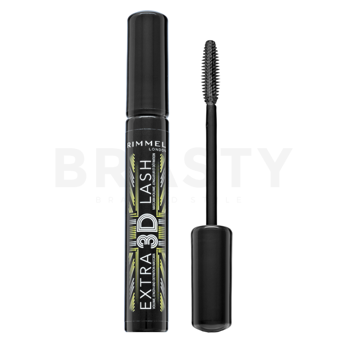 Rimmel London Extra 3D Lash Mascara Wimperntusche für verlängerte und geschwungene Wimpern Black 8 ml