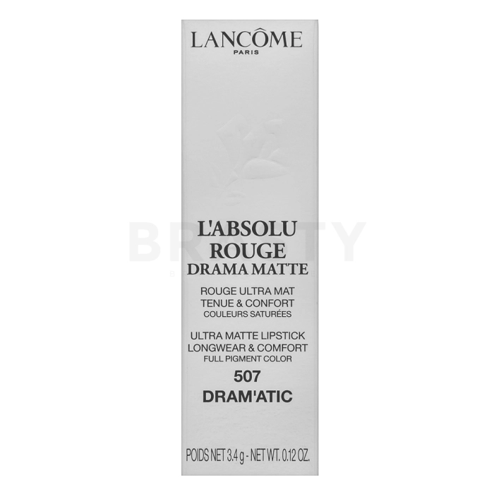 Lancôme L'Absolu Rouge Drama Matte Lipstick barra de labios con efecto mate 507 Dram'atic 3,4 g