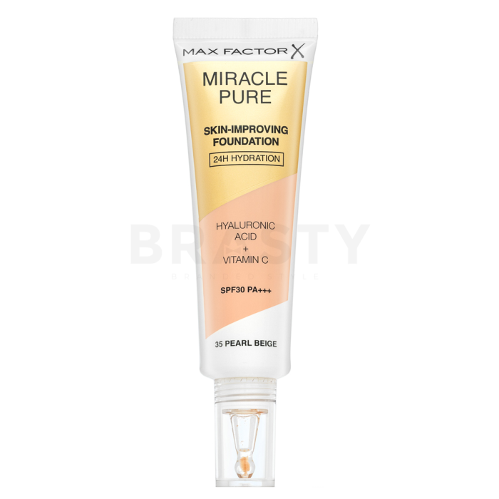 Max Factor Miracle Pure Skin-Improving Foundation langhoudende make-up met hydraterend effect 35 Pearl Beige 30 ml