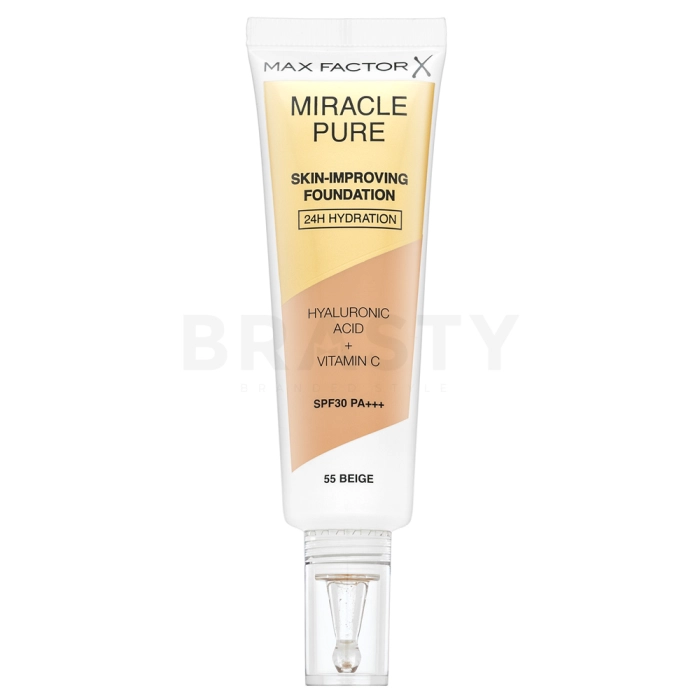 Max Factor Miracle Pure Skin-Improving Foundation langhoudende make-up met hydraterend effect 55 Beige 30 ml