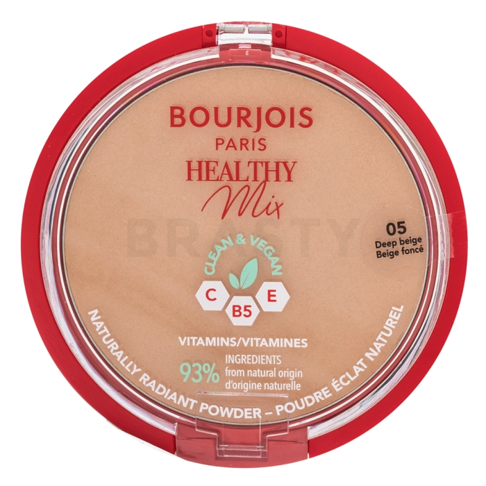 Bourjois Healthy Mix Clean & Vegan Powder puder z formułą matującą 05 Deep Beige 10 g