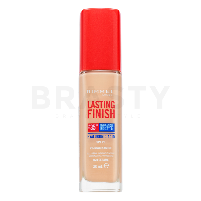 Rimmel London Lasting Finish 35HR SPF20 Full Coverage Lightweight Foundation dugotrajna šminka za ujednačavanje boje i tona kože 070 30 ml