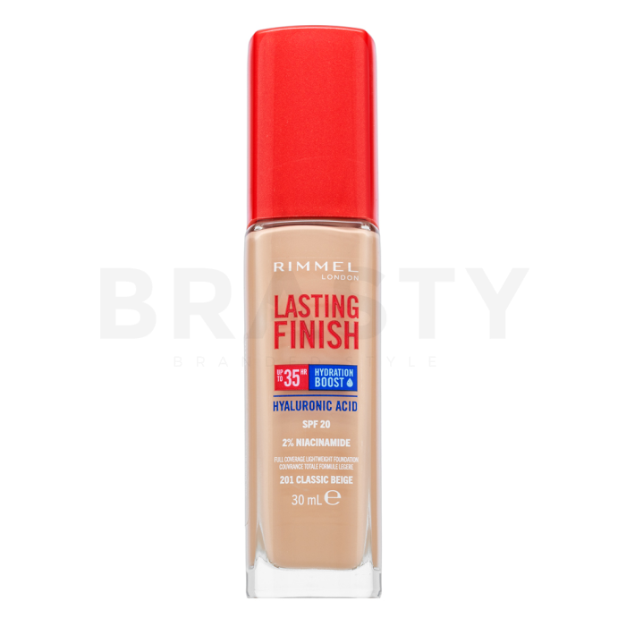 Rimmel London Lasting Finish 35HR SPF20 Full Coverage Lightweight Foundation dugotrajna šminka za ujednačavanje boje i tona kože 201 30 ml
