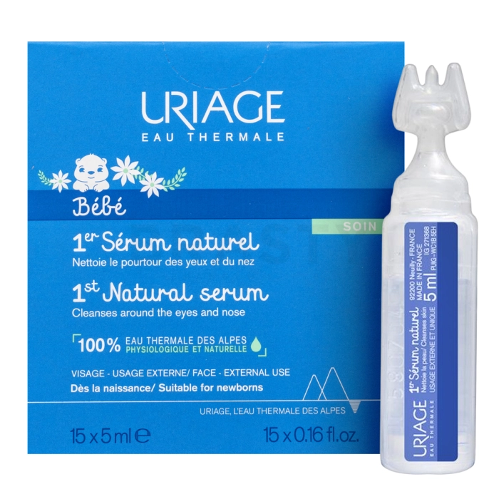 Uriage Bébé pomirjujoča emulzija 1st Natural Serum 15 x 5 ml