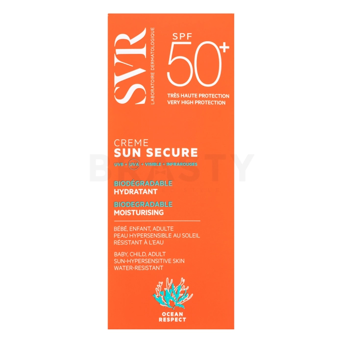 SVR Sun Secure napozó krém SPF50+ Biodegradable Moisturising Creme 50 ml