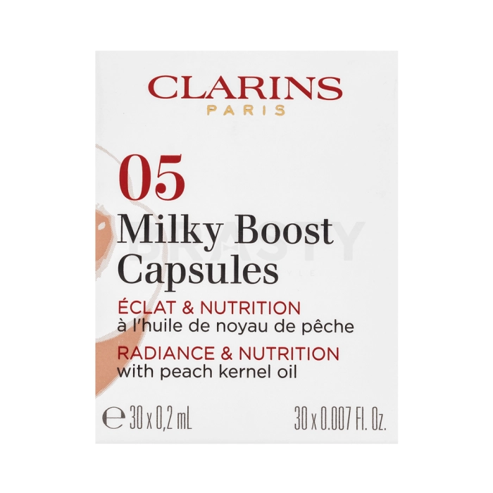 Clarins Milky Boost Capsules fondotinta liquido per l' unificazione della pelle e illuminazione 05 30 x 0,2 ml