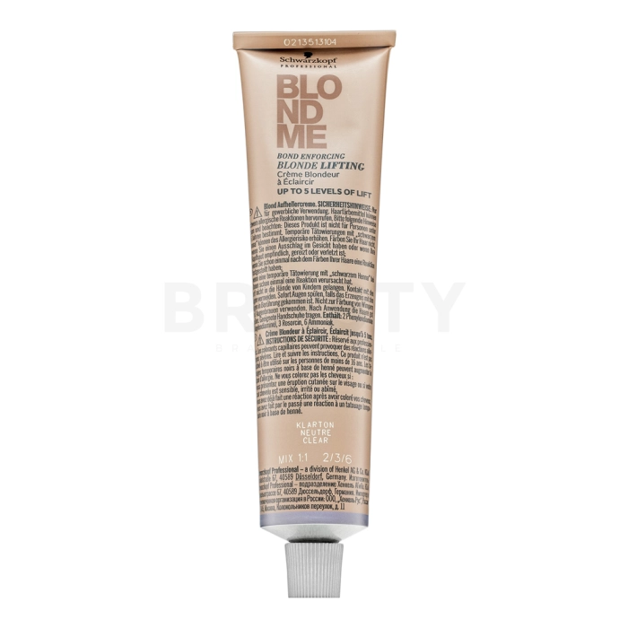 Schwarzkopf Professional BlondMe Bond Enforcing Blonde Lifting kleurende crème voor alle haartypes Clear 60 ml