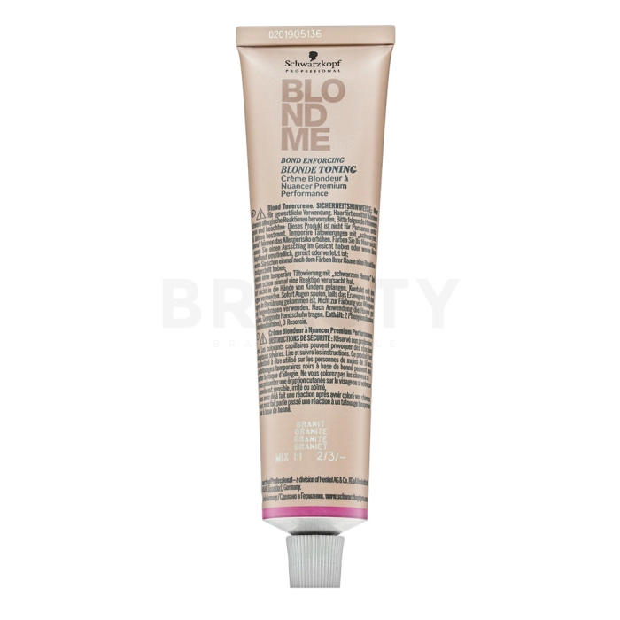 Schwarzkopf Professional BlondMe Bond Enforcing Blonde Toning tónovací barevný krém pro všechny typy vlasů Granite 60 ml