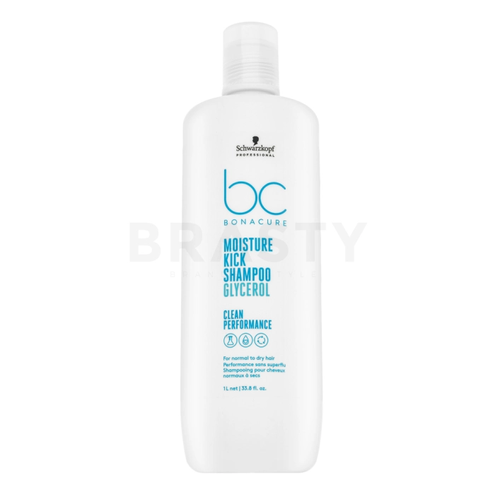 Schwarzkopf Professional BC Bonacure Moisture Kick Shampoo Glycerol Champú nutritivo para el cabello normal y seco 1000 ml