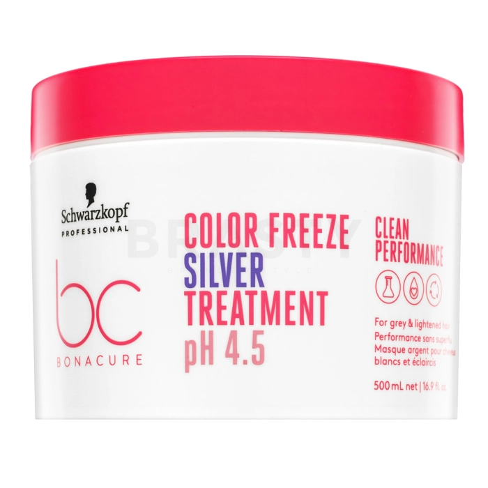 Schwarzkopf Professional BC Bonacure Color Freeze Silver Treatment pH 4.5 Clean Performance masker om gele tinten te neutraliseren 500 ml