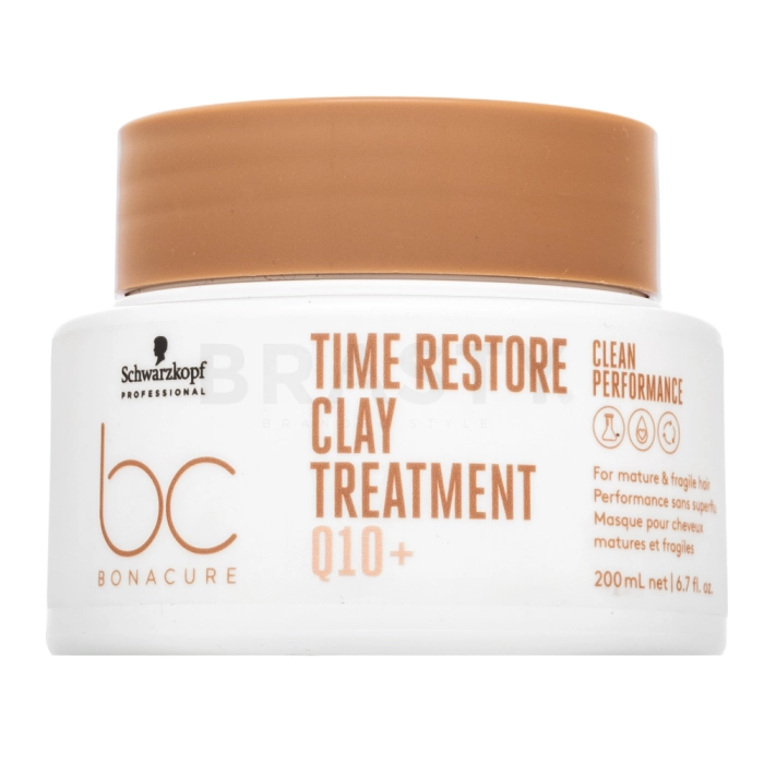 Schwarzkopf Professional BC Bonacure Time Restore Clay Treatment Q10+ pflegende Haarmaske für reifes Haar 200 ml