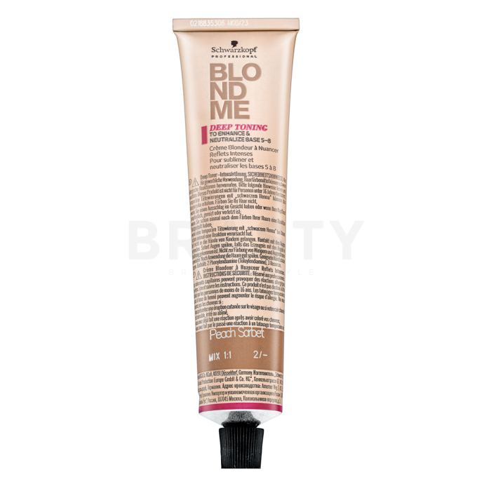 Schwarzkopf Professional BlondMe Deep Toning Tönungscreme für blondes Haar Peach Sorbet 60 ml