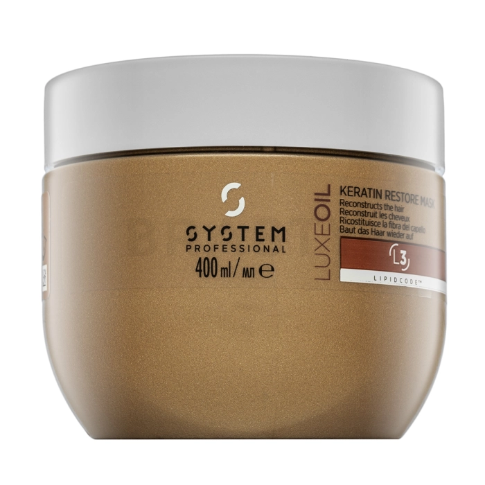System Professional LuxeOil Keratin Restore Mask mască pentru întărire pentru păr deteriorat 400 ml