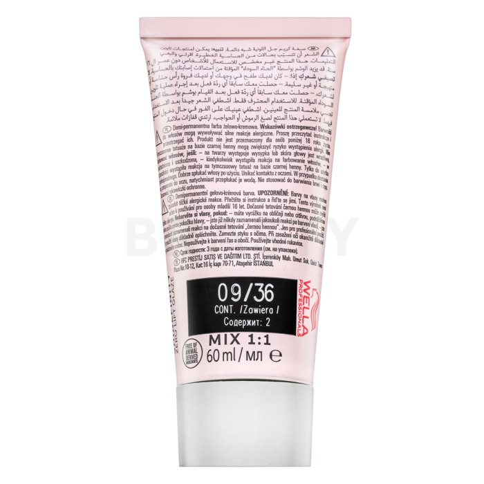 Wella Professionals Shinefinity Zero Lift Glaze professionele demi-permanente haarkleuring 09/36 Vanilla Glaze 60 ml