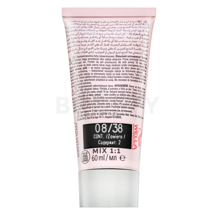 Wella Professionals Shinefinity Zero Lift Glaze professionele demi-permanente haarkleuring 08/38 Honey Latte 60 ml