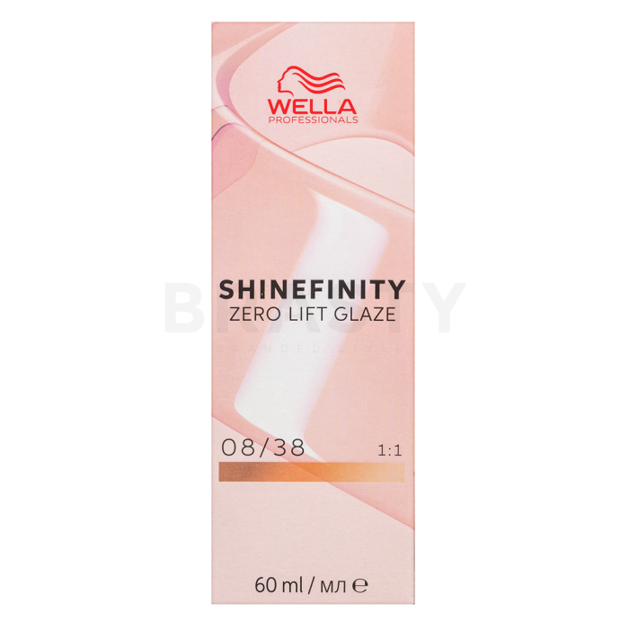 Wella Professionals Shinefinity Zero Lift Glaze professionele demi-permanente haarkleuring 08/38 Honey Latte 60 ml