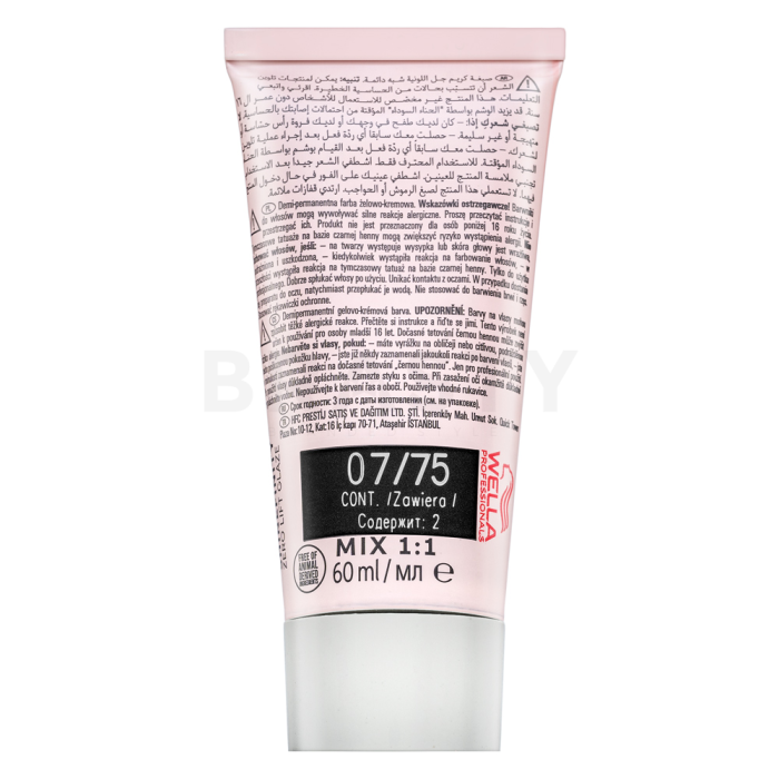 Wella Professionals Shinefinity Zero Lift Glaze professionele demi-permanente haarkleuring 07/75 Raspberry Latte 60 ml