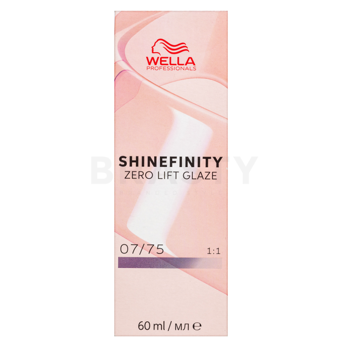 Wella Professionals Shinefinity Zero Lift Glaze professionele demi-permanente haarkleuring 07/75 Raspberry Latte 60 ml