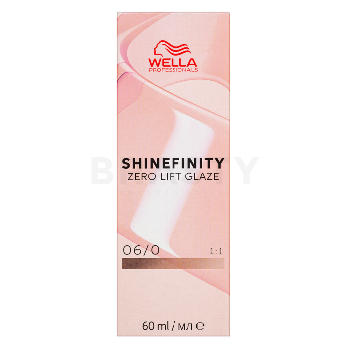 Wella Professionals Shinefinity Zero Lift Glaze professionele demi-permanente haarkleuring 06/0 Natural Brandy 60 ml