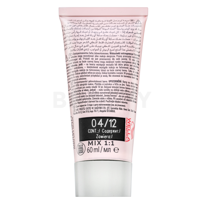 Wella Professionals Shinefinity Zero Lift Glaze professionele demi-permanente haarkleuring 04/12 Cool Chia 60 ml