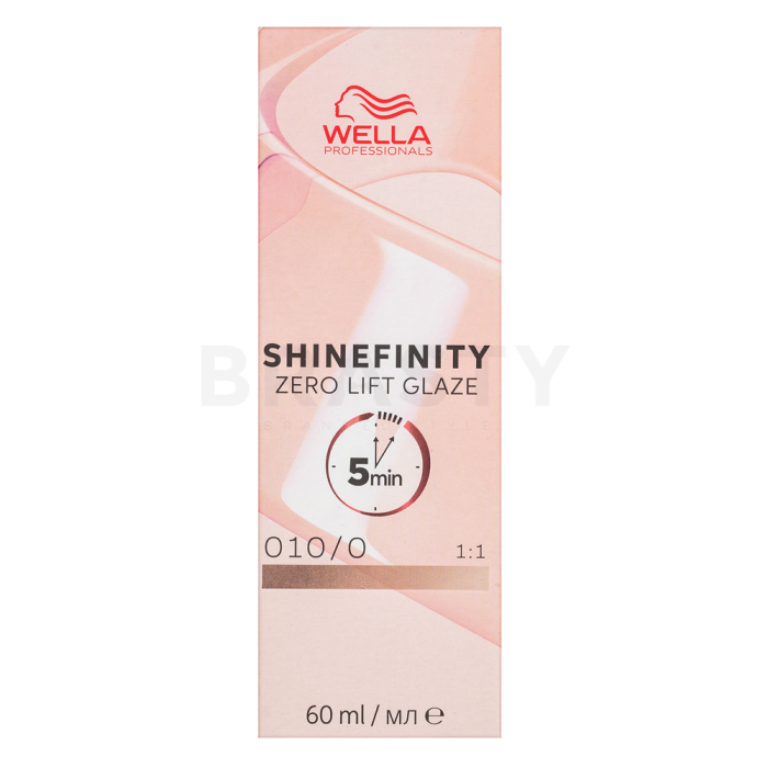 Wella Professionals Shinefinity Zero Lift Glaze professionele demi-permanente haarkleuring 010/0 Natural Flash 60 ml