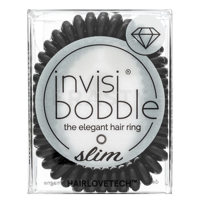 InvisiBobble Slim True Black 3 pcs haarelastiek