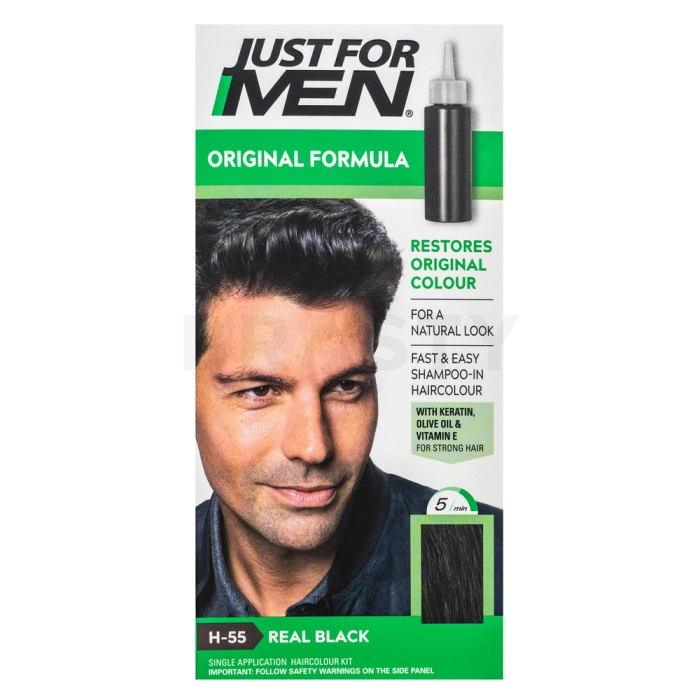 Just For Men Shampoo-in Haircolour farebný šampon pre mužov H55 Natural Real Black 66 ml